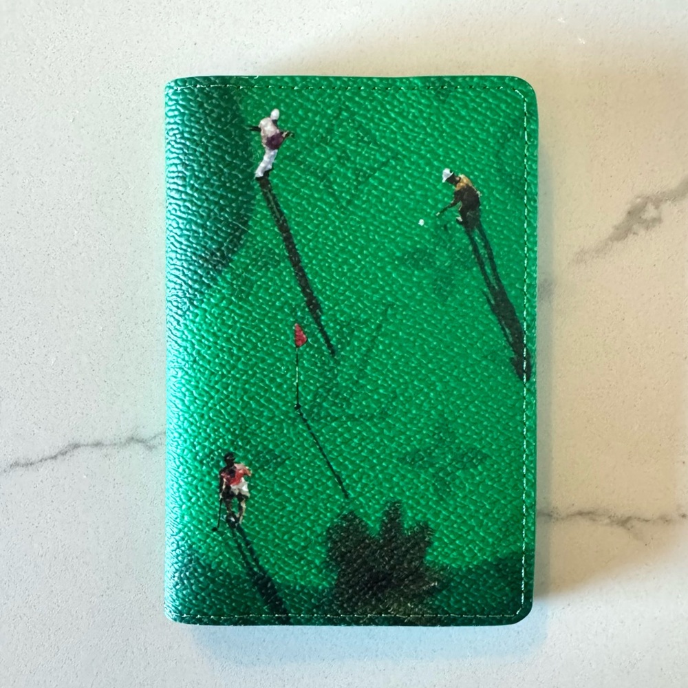 NWT Louis Vuitton Green Golf Design POCKET ORGANIZER wallet